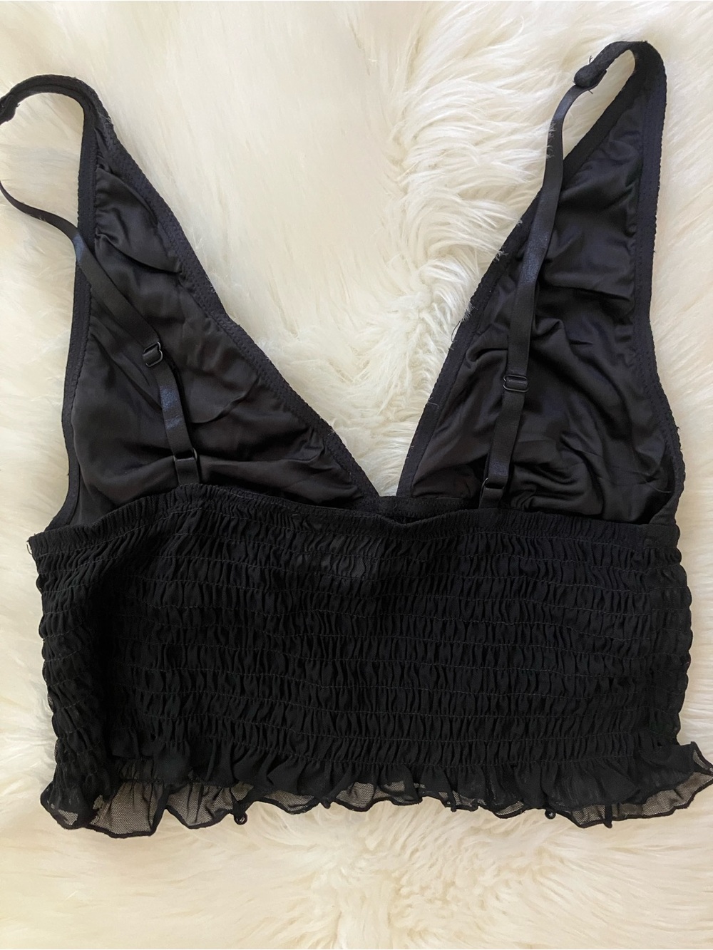 URBAN OUTFITTERS UO Out From Under Firecracker Smocked Cropped Top L NEW NWOT - Picture 7 of 10